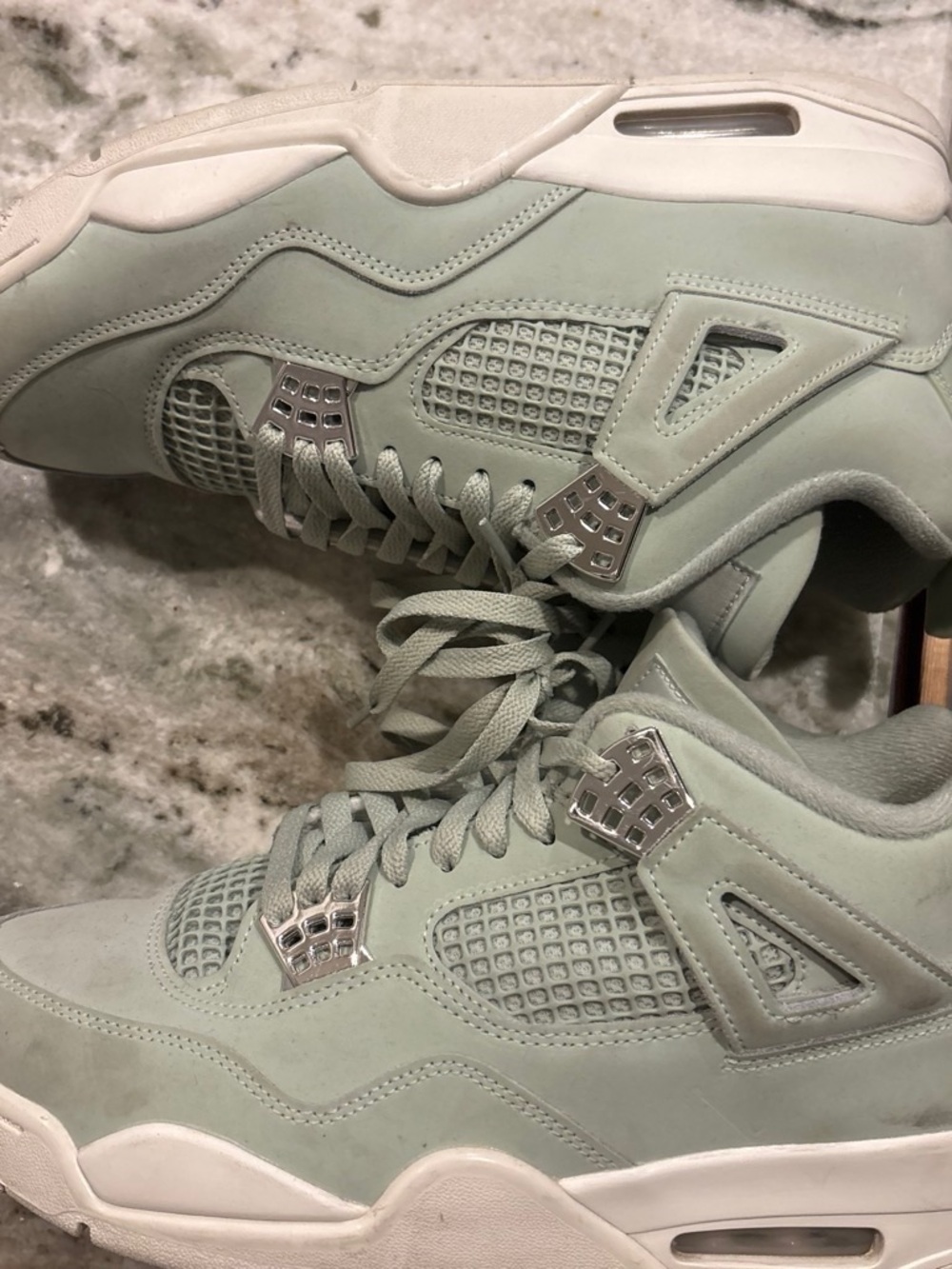 Jordan Women's Mint Green Retro Basketball Sneakers